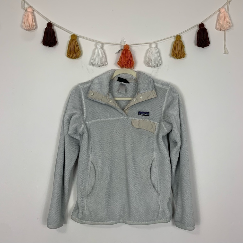 Patagonia Re-Tool Snap-T Pullover Gray Sweatshirt Size XS